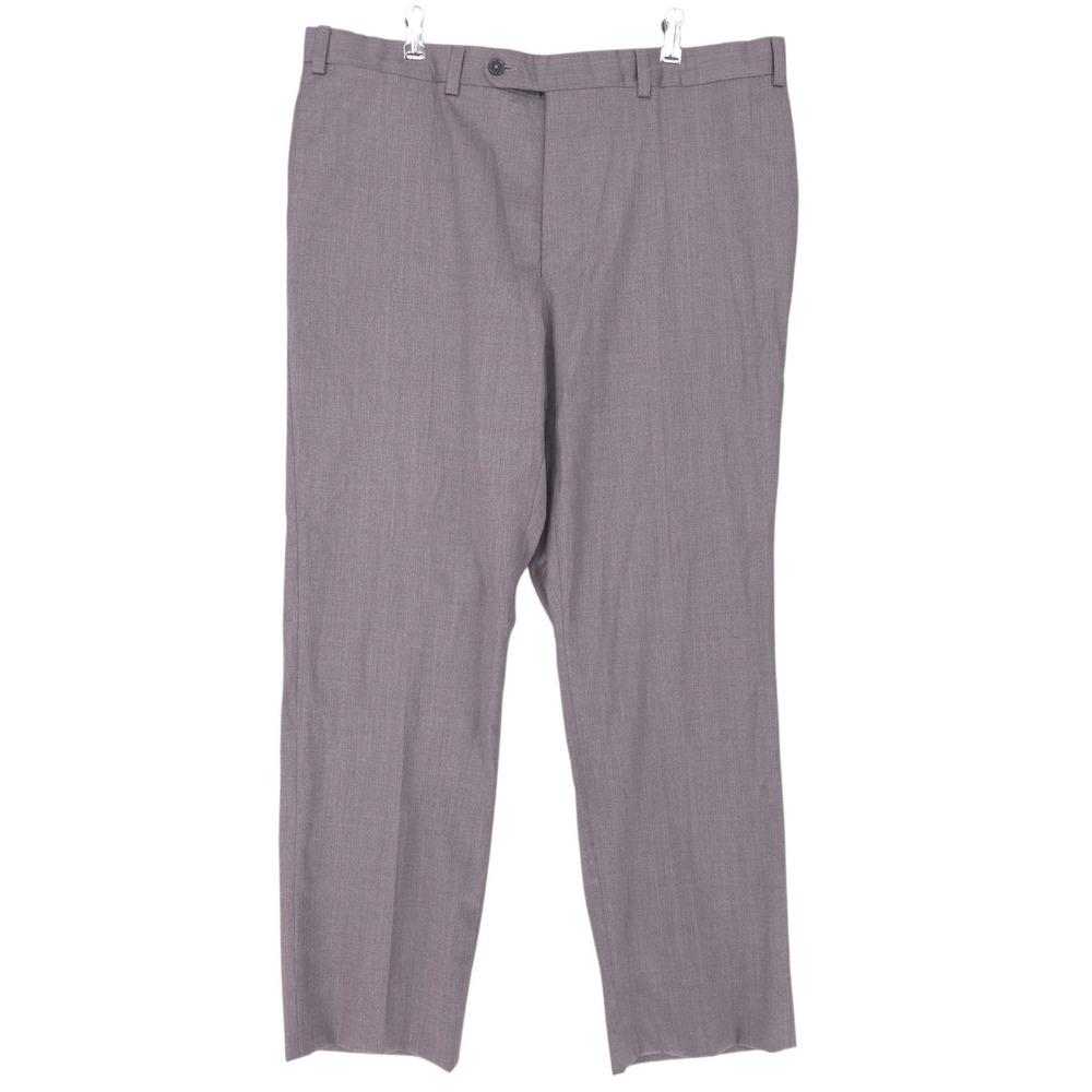 Loro Piana Pants Mens 40x30 Gray Wool Dress Classic Fit Flat Front Jack Victor